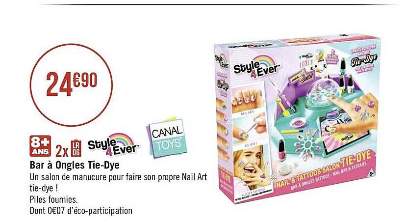 bar à ongles tie-dye style 4ever