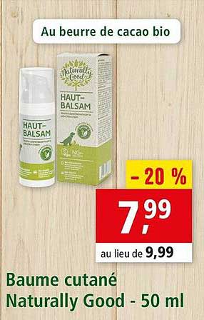 baume cutané naturally good - 50 ml