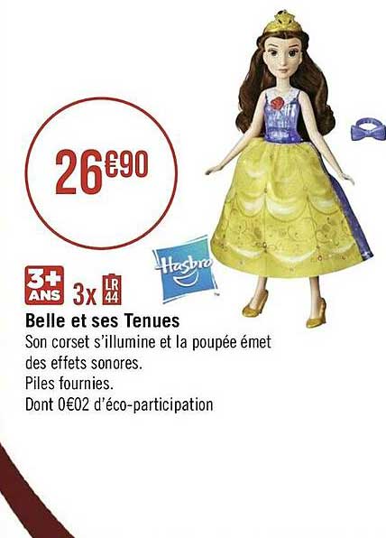 belle et ses tenues hasbro