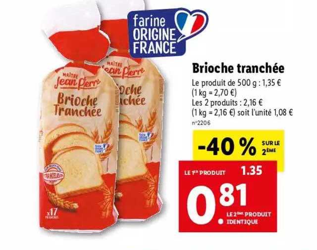 brioche tranchée maître jean pierre