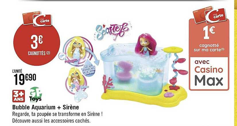 bubble aquarium + sirène gp toys