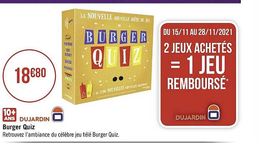 burger quiz dujardin