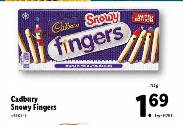 cadbury snowy fingers