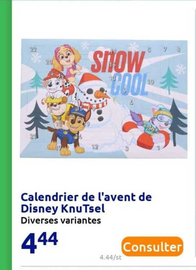 calendrier de l'avent de disney knuTsel