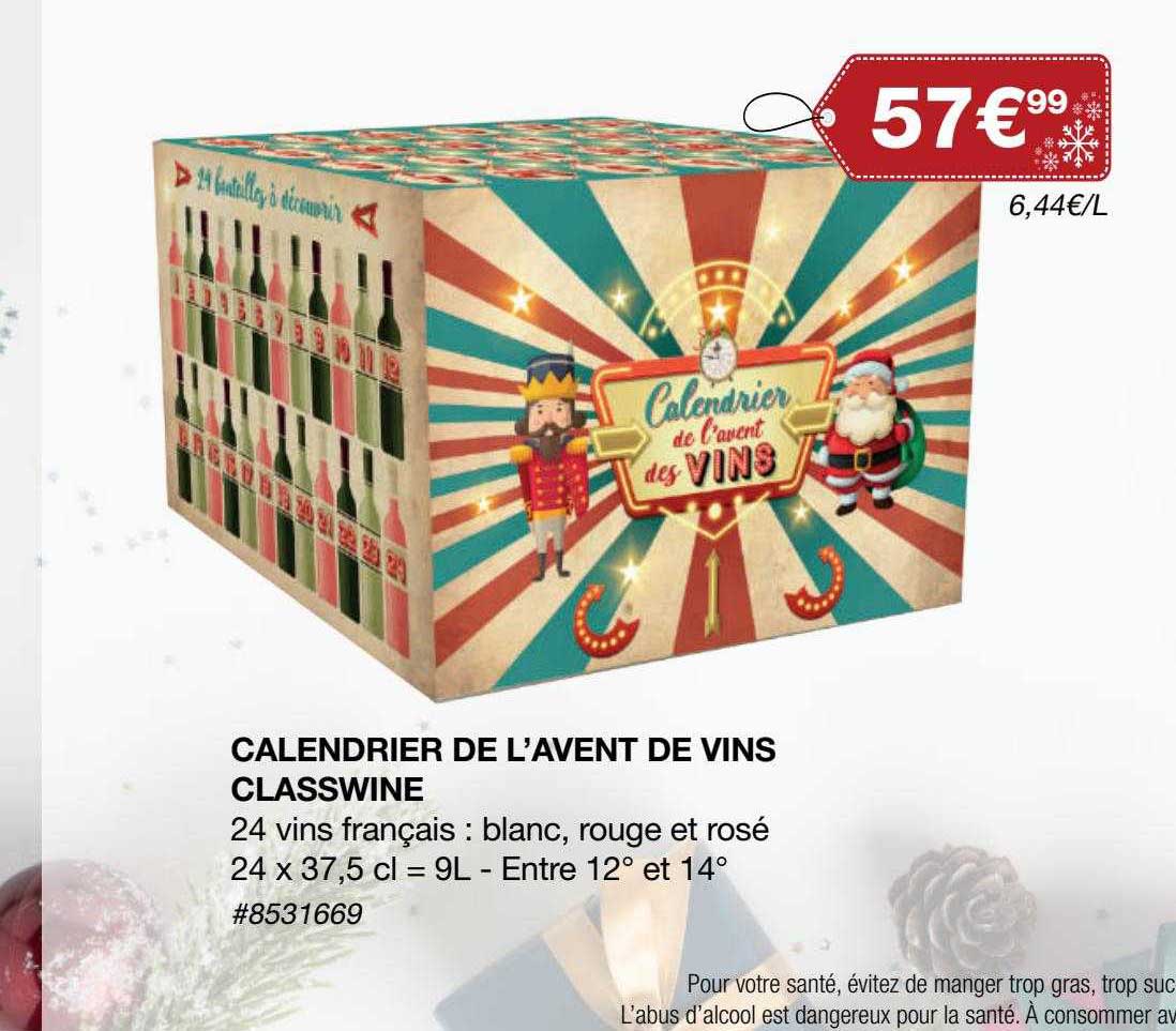 calendrier de l'avent de vins classwine