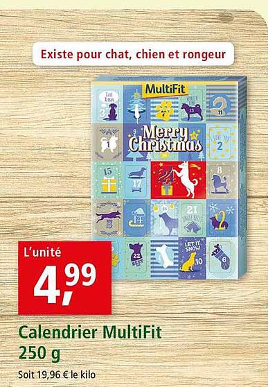 calendrier multiFit 250g