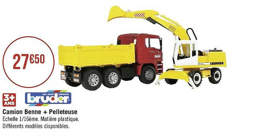 Camion Benne + Pelleteuse Bruder