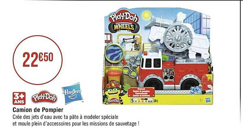 camion de pompier play-doh hasbro