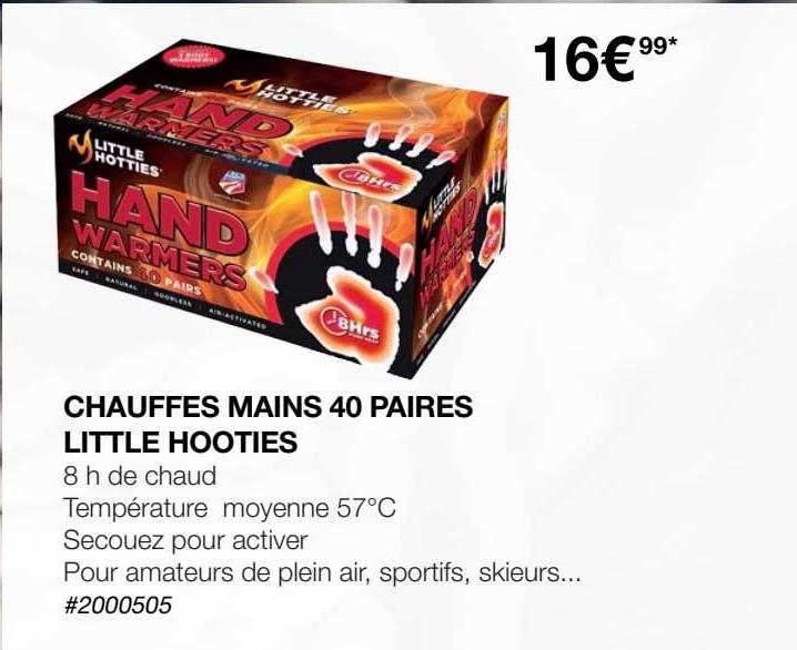 chauffes mains 40 paires little hooties