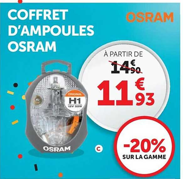 coffret d'ampoules osram