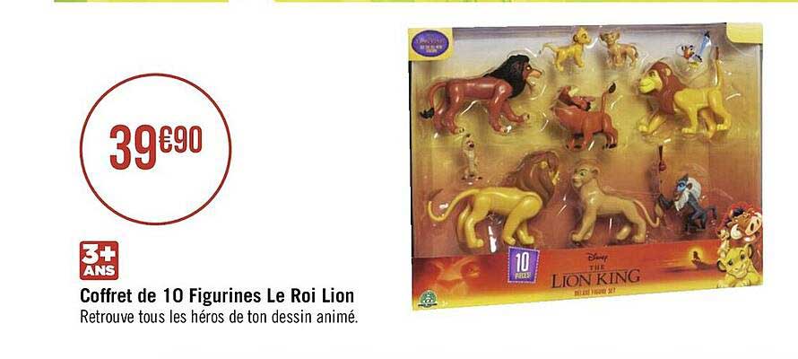 coffret de 10 figurines le roi lion