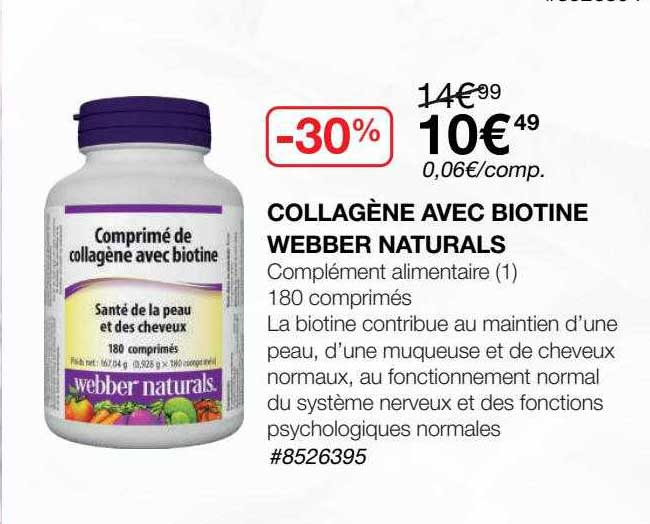 collagène avec biotine webber naturals