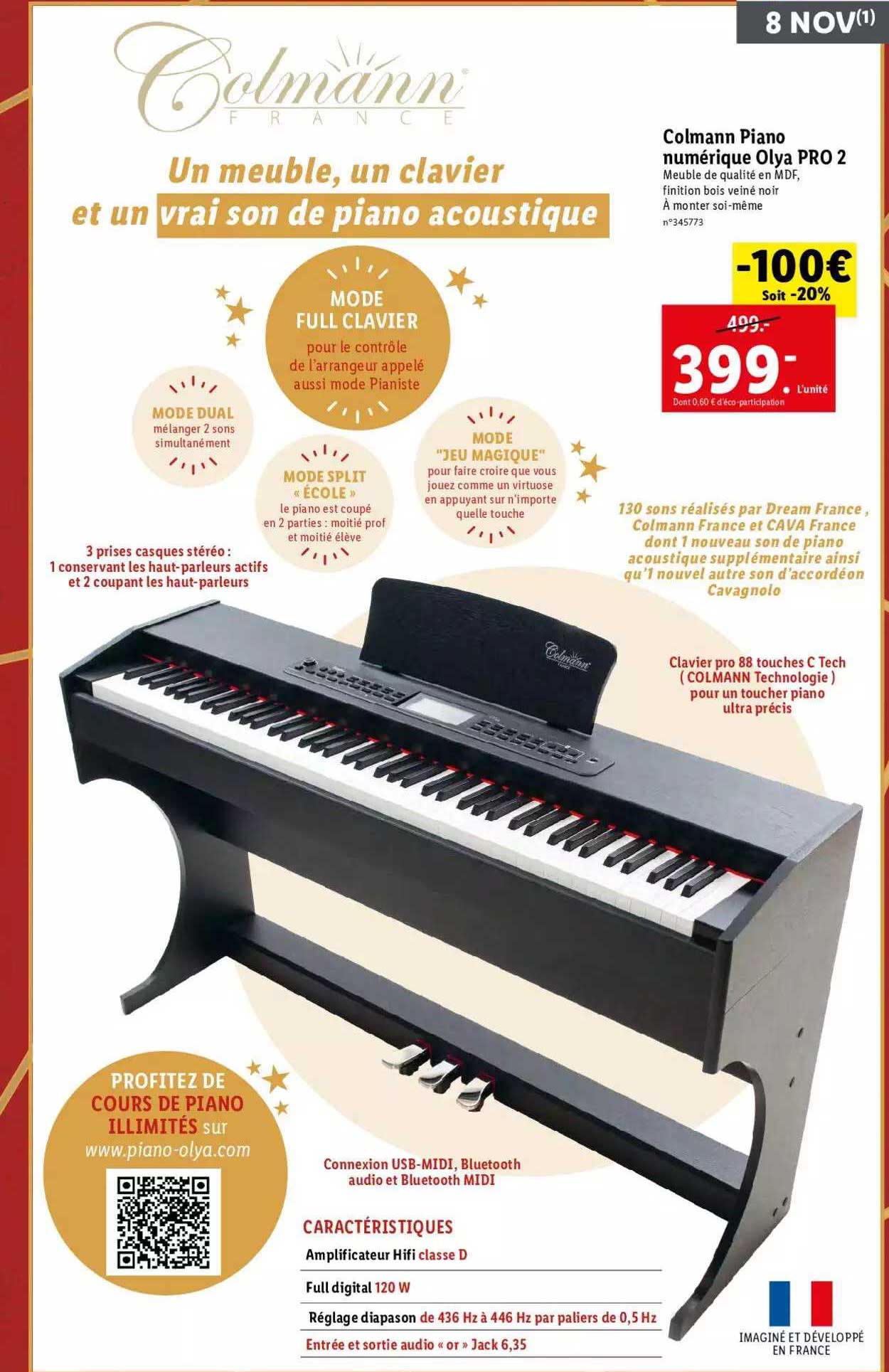 Colmann Piano Numérique Olya Pro 2