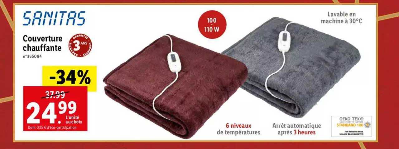 couverture chauffante sanitas