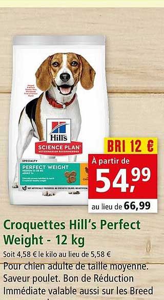croquettes hill's perfect weight - 12 kg