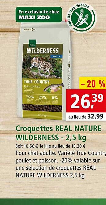 croquettes real nature wilderness - 2,5 kg