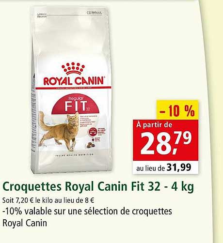 croquettes royal canin fit 32  4 kg