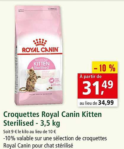 croquettes royal canin kitten sterilised - 3,5 kg