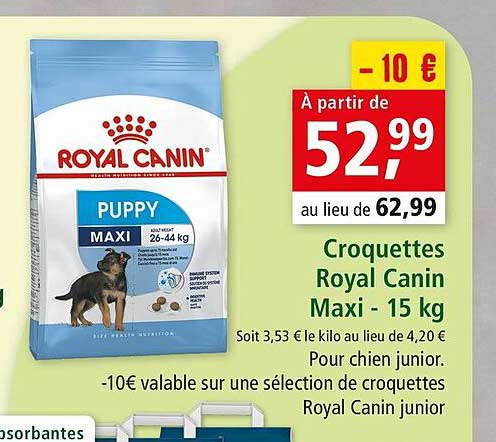 croquettes royal canin maxi - 15 kg
