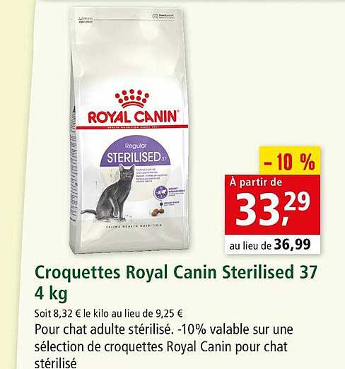 croquettes royal canin sterilised 37 4 kg