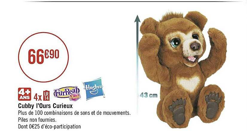 cubby l'ours curieux hasbro