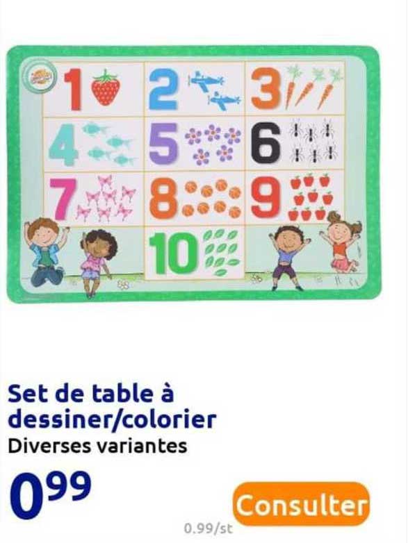 Det De Table à Dessiner-colorier
