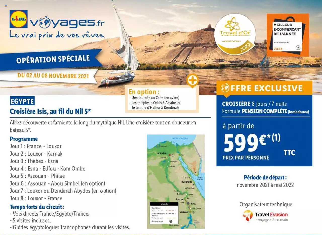 egypte : croisière isis, au fil du nil 5*