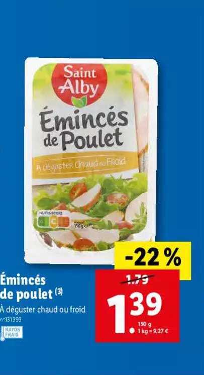 émincés de poulet saint alby