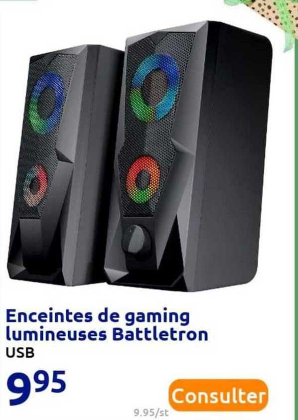 enceintes de gaming lumineuses battletron