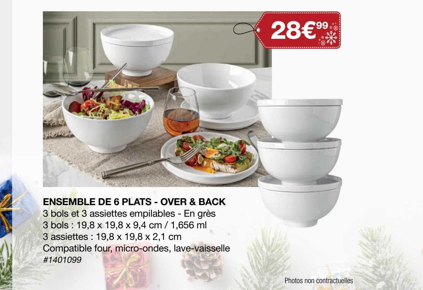 ensemble de 6 plats - over & back