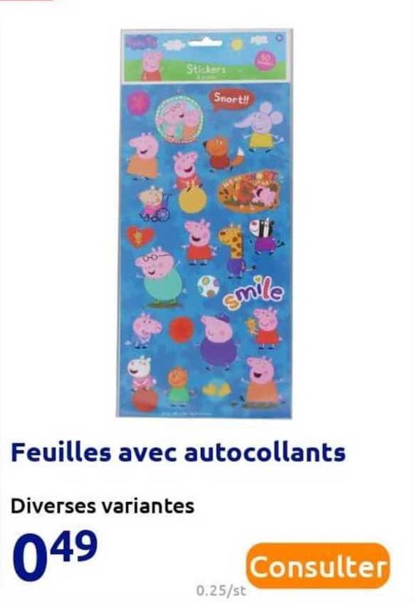 Feuilles Avec Autocollants