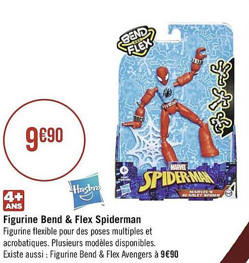 figurine bend & flex spiderman hasbro