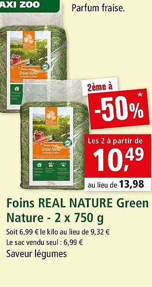 Foins Real Nature Green Nature - 2 X 750 G