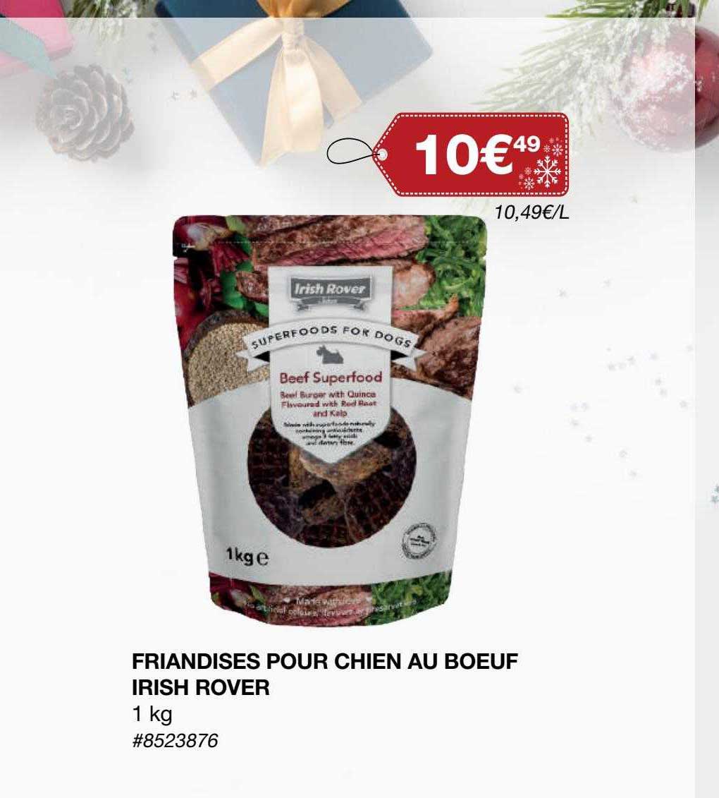 friandises pour chien au bœuf irish rover