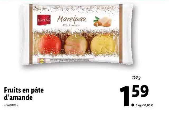 fruits en pâte d'amande favorina