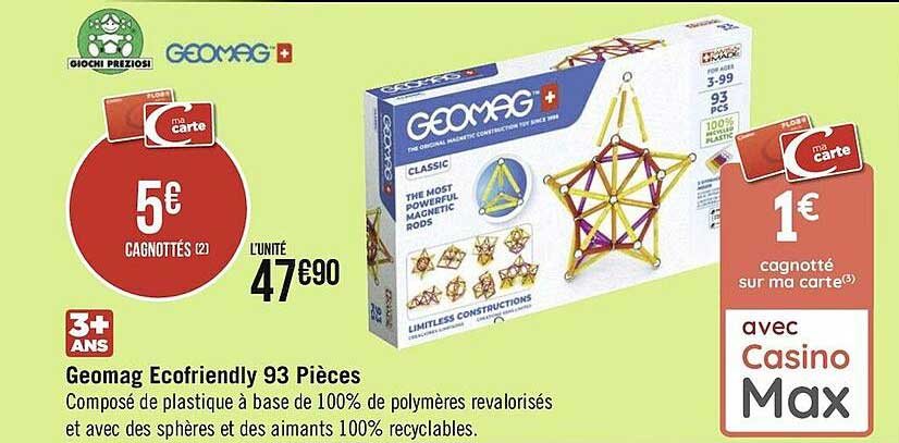 geomag ecofriendly 93 pièces geomag