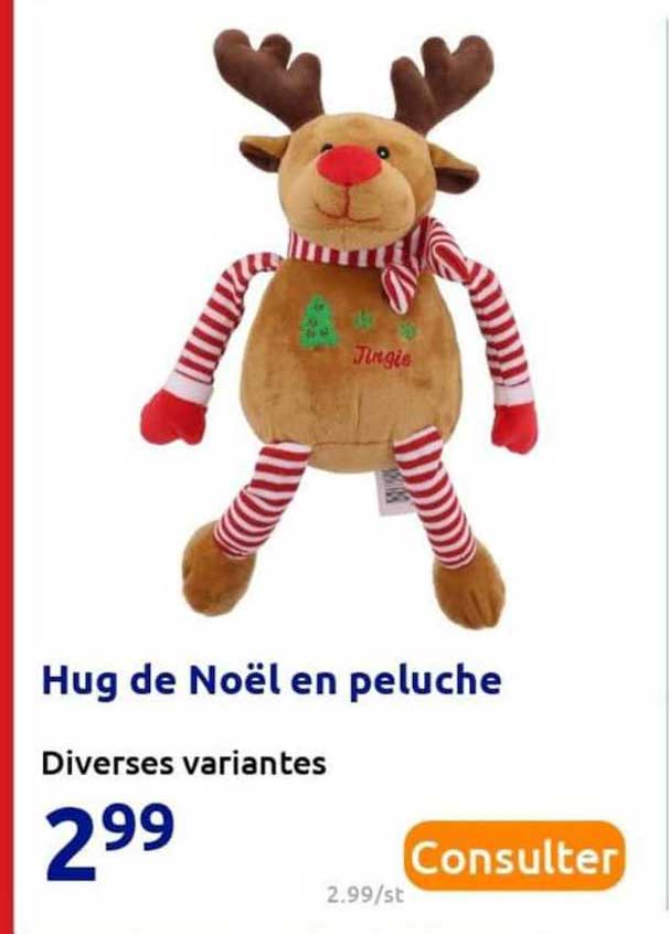 hug de noël en peluche