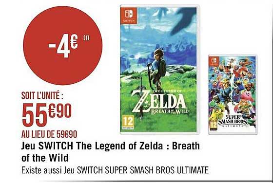 jeu switch the legend of zelda : breath of the wild