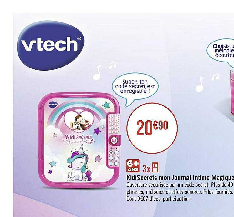 kidiSecrets mon journal intime magique vtech