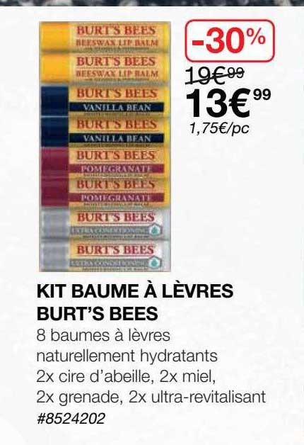 kit baume à lèvres burt's bees