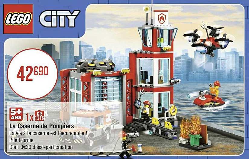 la caserne de pompiers lego city