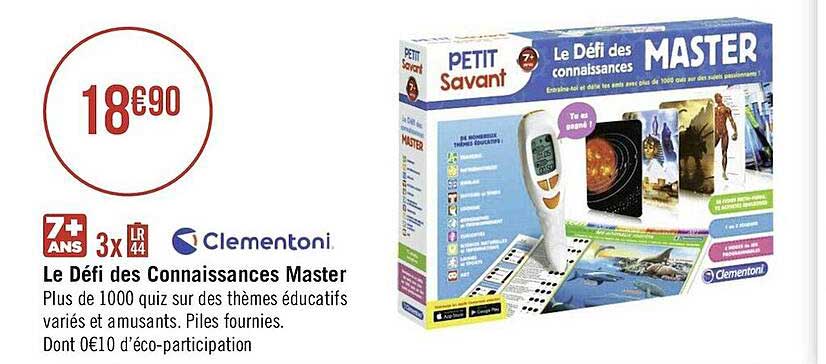 Le Défi Des Connaissances Master Clementoni