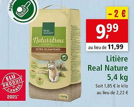 litière real nature 5,4 kg