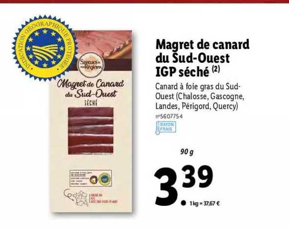 magret de canard du sud-ouest igp séché saveurs de nos régions