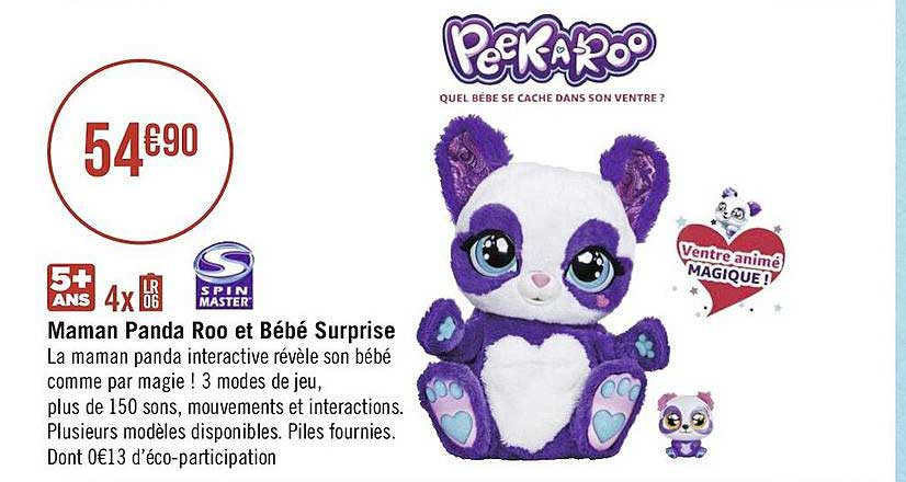 maman panda roo et bébé surprise