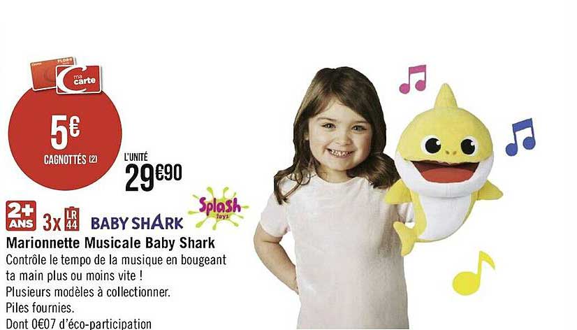 marionnette musicale baby shark