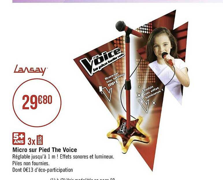 micro sur pied the voice lansay