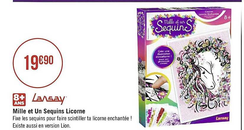 mille et un sequins licorne lansay