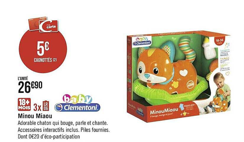 minou miaou baby clementoni