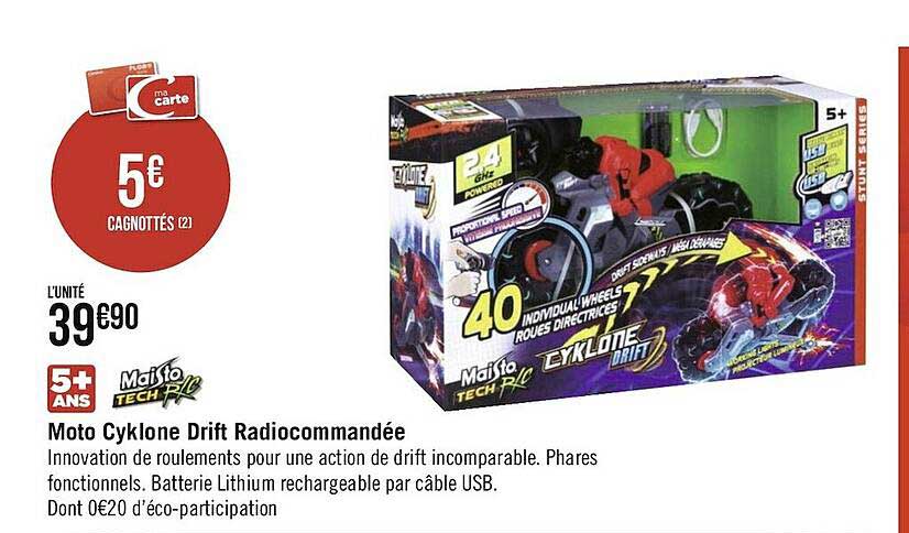 moto cyklone drift radiocommandée